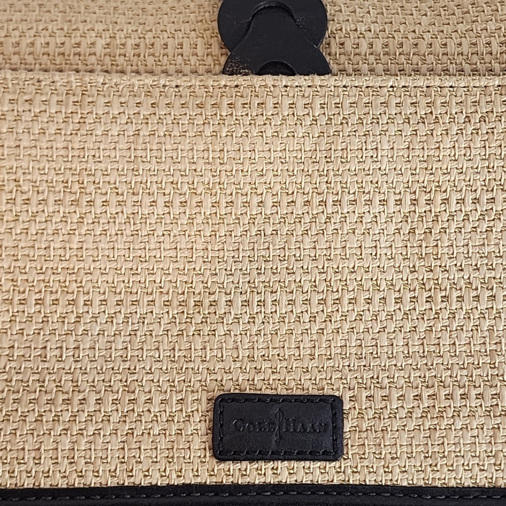 Cole Haan Bedford Izzie Clutch Natyre Woven Straw Like New - Picture 12 of 16